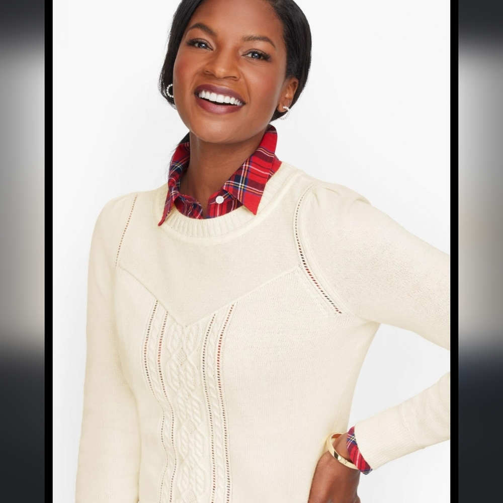 Talbots soft cotton crewneck, great condition